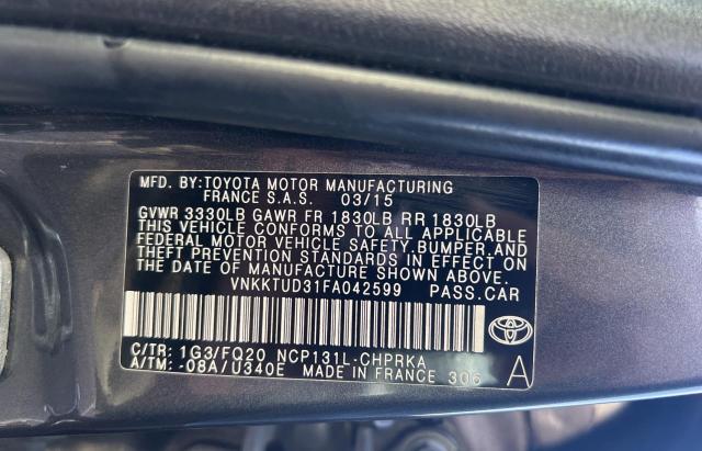 Photo 9 VIN: VNKKTUD31FA042599 - TOYOTA YARIS 