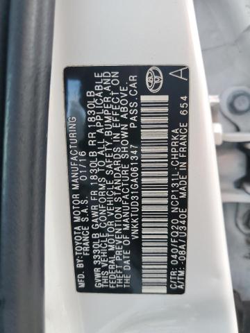 Photo 11 VIN: VNKKTUD31GA061347 - TOYOTA YARIS 