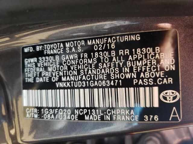 Photo 9 VIN: VNKKTUD31GA063471 - TOYOTA YARIS L 