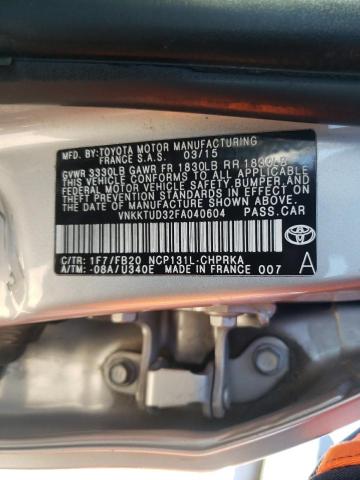 Photo 11 VIN: VNKKTUD32FA040604 - TOYOTA YARIS 