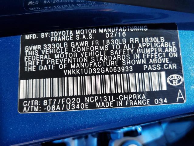 Photo 11 VIN: VNKKTUD32GA063933 - TOYOTA YARIS L 