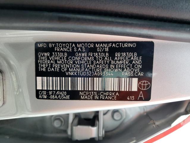 Photo 11 VIN: VNKKTUD32JA093344 - TOYOTA YARIS L 