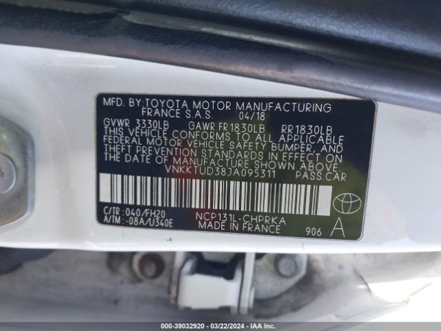 Photo 8 VIN: VNKKTUD32JA095711 - TOYOTA YARIS 