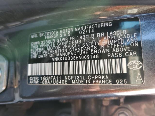 Photo 12 VIN: VNKKTUD33EA009148 - TOYOTA YARIS 