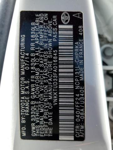 Photo 12 VIN: VNKKTUD33FA016845 - TOYOTA YARIS 