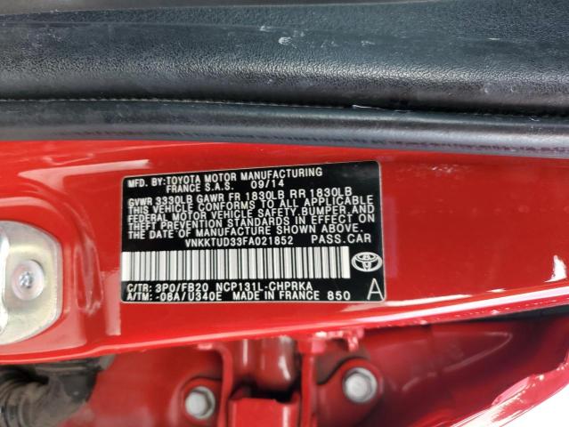 Photo 11 VIN: VNKKTUD33FA021852 - TOYOTA YARIS 