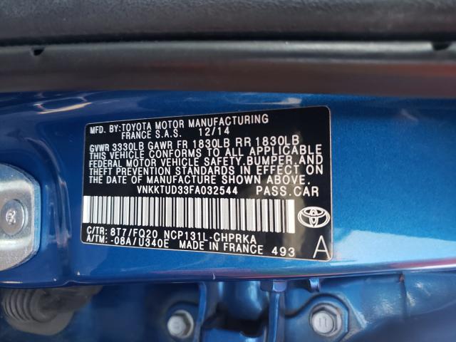 Photo 9 VIN: VNKKTUD33FA032544 - TOYOTA YARIS 