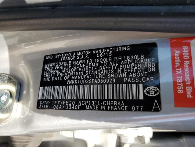 Photo 11 VIN: VNKKTUD33FA050929 - TOYOTA YARIS 