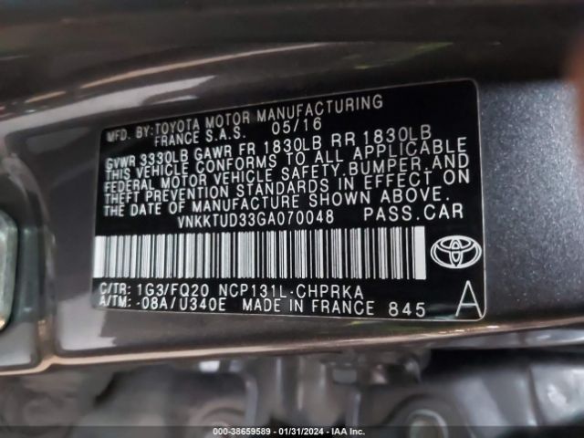 Photo 8 VIN: VNKKTUD33GA070048 - TOYOTA YARIS 