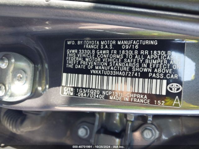 Photo 8 VIN: VNKKTUD33HA072741 - TOYOTA YARIS 