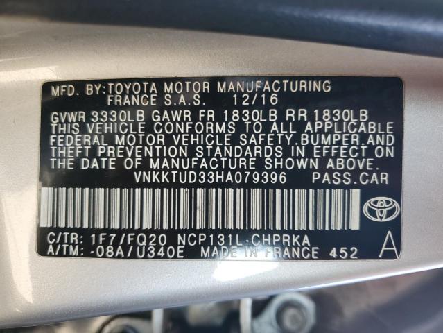 Photo 12 VIN: VNKKTUD33HA079396 - TOYOTA YARIS 