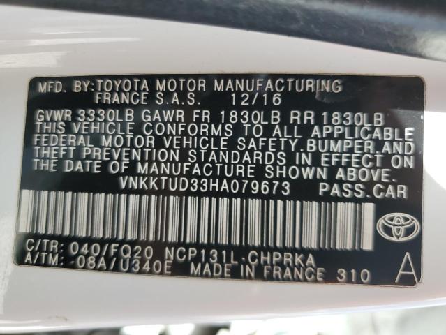 Photo 11 VIN: VNKKTUD33HA079673 - TOYOTA YARIS L 