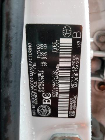 Photo 9 VIN: VNKKTUD33JA092686 - TOYOTA YARIS L 