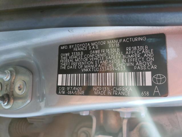 Photo 11 VIN: VNKKTUD33JA094633 - TOYOTA YARIS L 