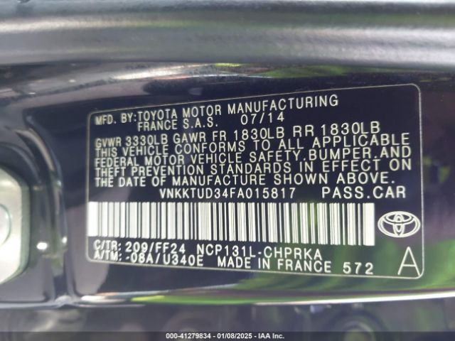 Photo 8 VIN: VNKKTUD34FA015817 - TOYOTA YARIS 