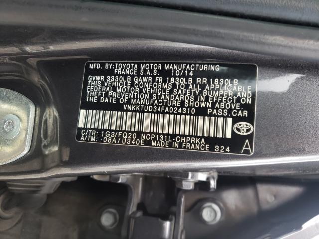 Photo 9 VIN: VNKKTUD34FA024310 - TOYOTA YARIS 