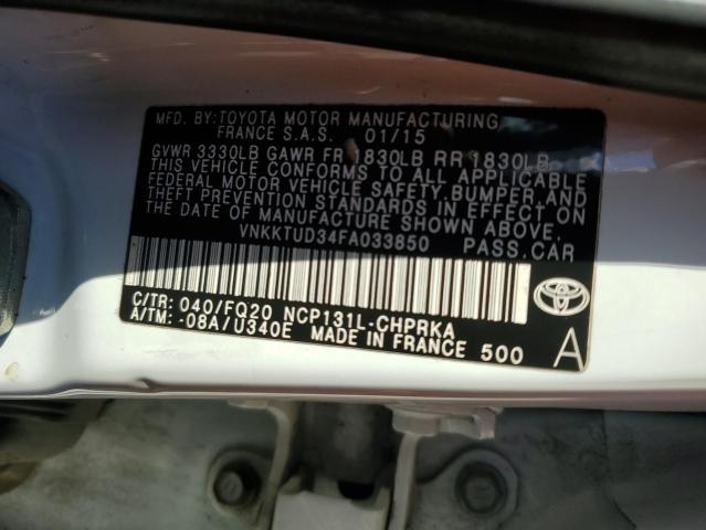 Photo 11 VIN: VNKKTUD34FA033850 - TOYOTA YARIS 