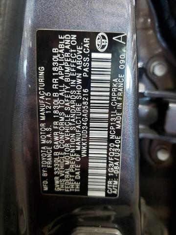 Photo 11 VIN: VNKKTUD34GA058216 - TOYOTA YARIS 