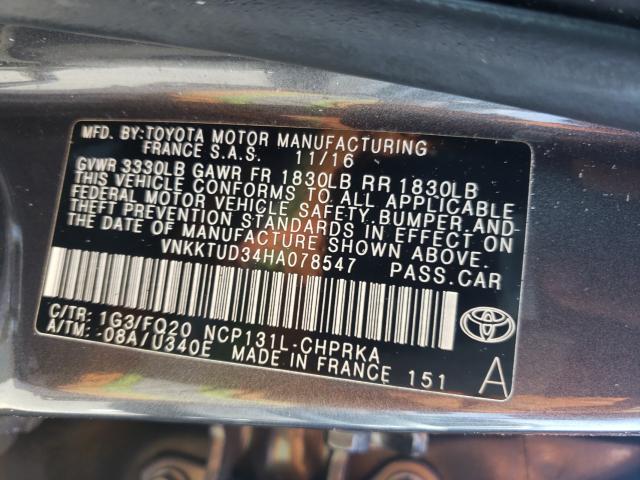 Photo 9 VIN: VNKKTUD34HA078547 - TOYOTA YARIS L 