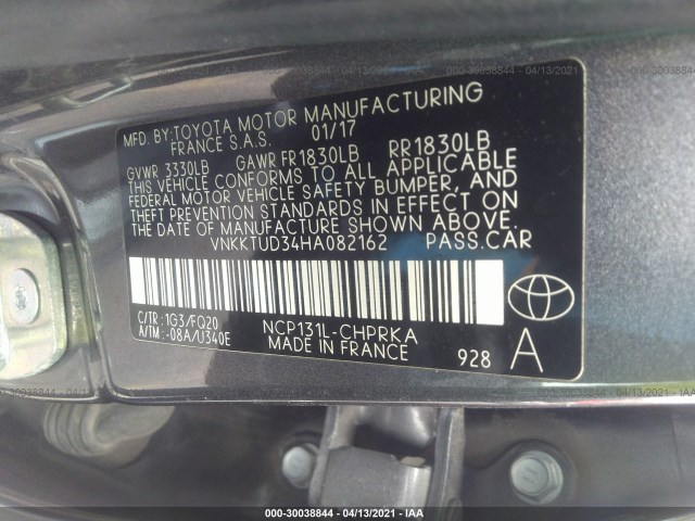 Photo 8 VIN: VNKKTUD34HA082162 - TOYOTA YARIS 