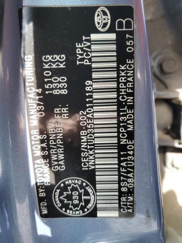 Photo 12 VIN: VNKKTUD35EA011189 - TOYOTA YARIS 