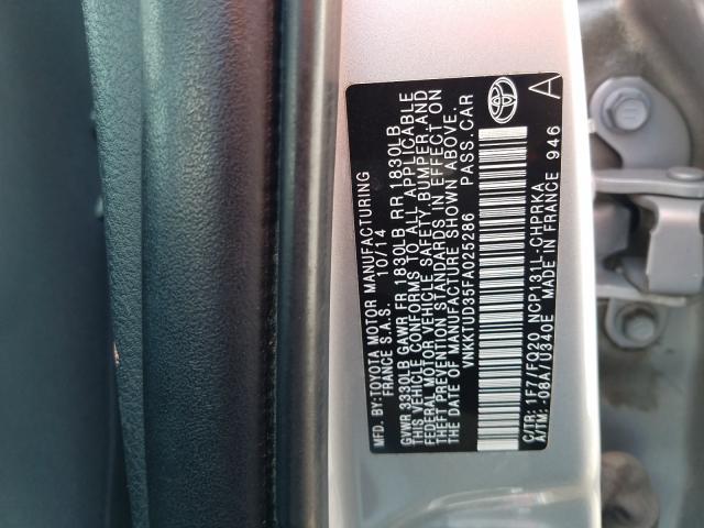 Photo 9 VIN: VNKKTUD35FA025286 - TOYOTA YARIS 