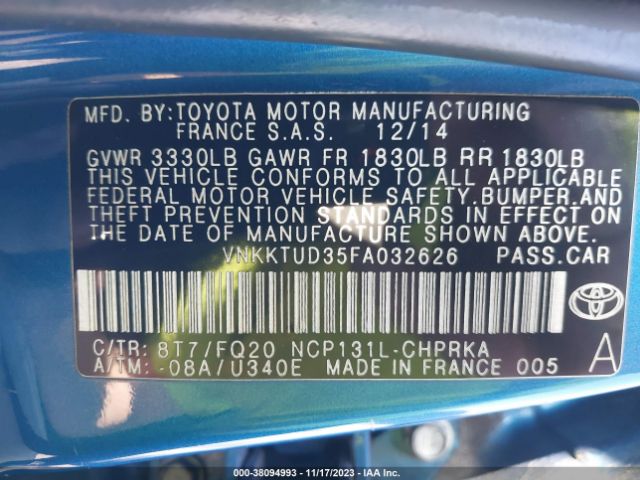 Photo 8 VIN: VNKKTUD35FA032626 - TOYOTA YARIS 