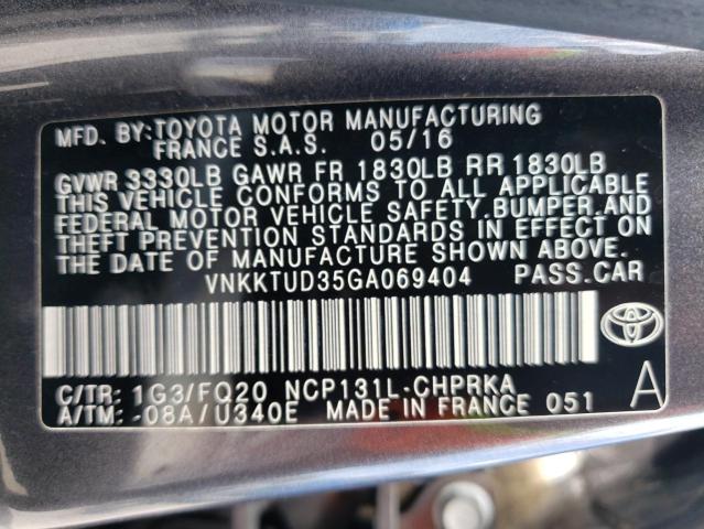 Photo 11 VIN: VNKKTUD35GA069404 - TOYOTA YARIS L 