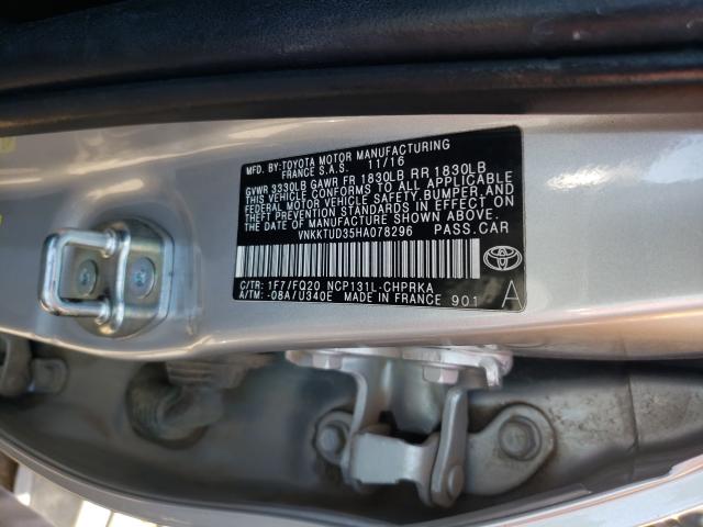 Photo 9 VIN: VNKKTUD35HA078296 - TOYOTA YARIS L 