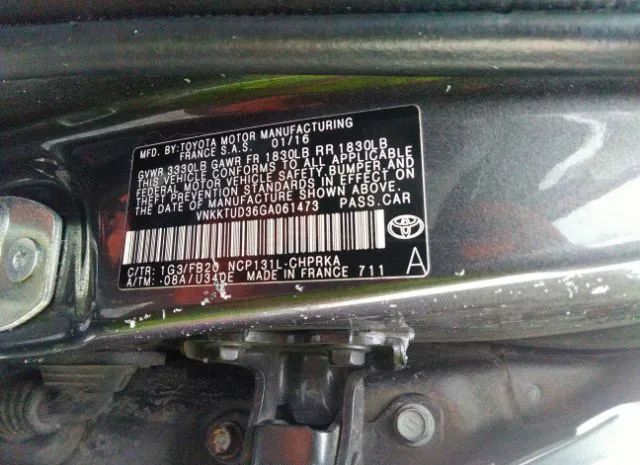 Photo 8 VIN: VNKKTUD36GA061473 - TOYOTA YARIS 