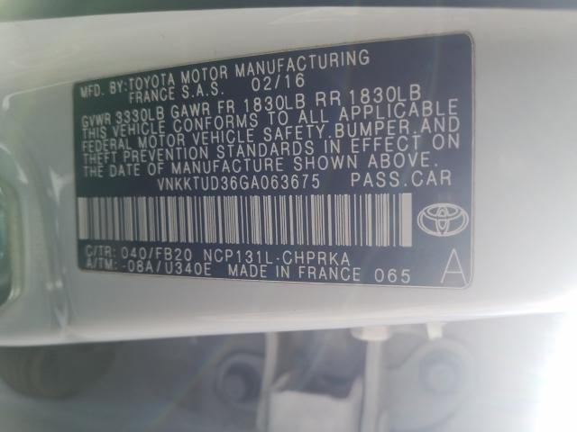 Photo 9 VIN: VNKKTUD36GA063675 - TOYOTA YARIS L 