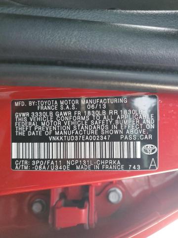 Photo 11 VIN: VNKKTUD37EA002347 - TOYOTA YARIS 