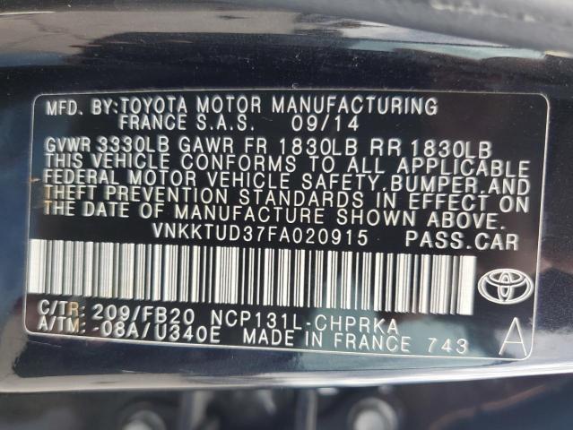 Photo 11 VIN: VNKKTUD37FA020915 - TOYOTA YARIS 