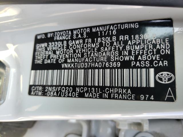 Photo 9 VIN: VNKKTUD37HA076369 - TOYOTA YARIS L 