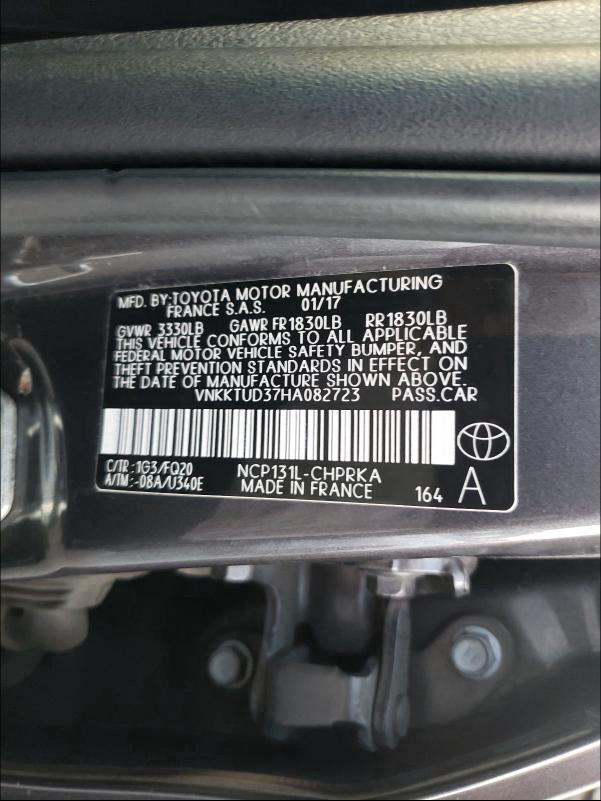 Photo 9 VIN: VNKKTUD37HA082723 - TOYOTA YARIS L 