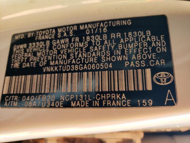 Photo 11 VIN: VNKKTUD38GA060504 - TOYOTA YARIS L 