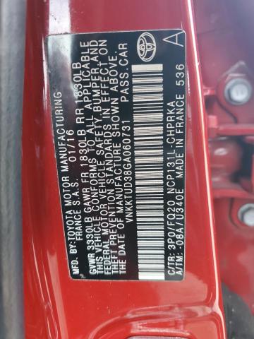 Photo 12 VIN: VNKKTUD38GA060731 - TOYOTA YARIS 