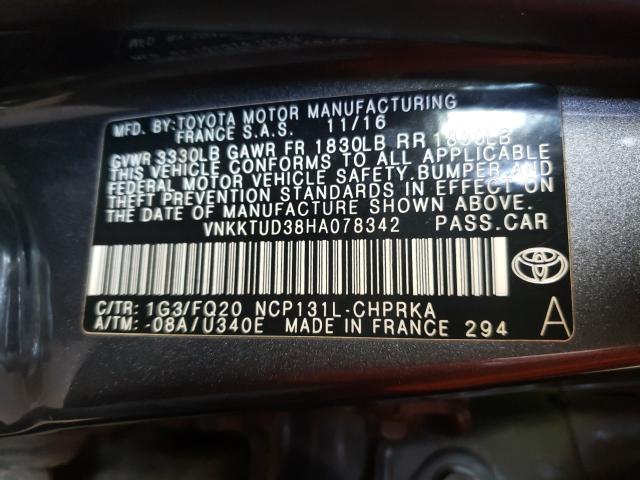 Photo 9 VIN: VNKKTUD38HA078342 - TOYOTA YARIS L 