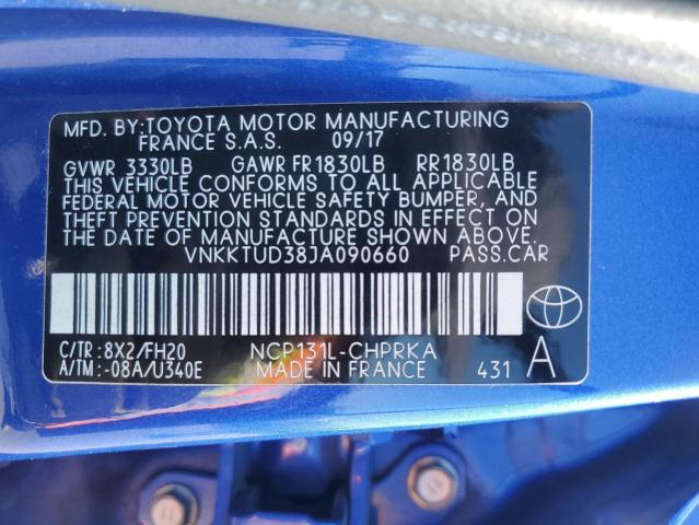 Photo 12 VIN: VNKKTUD38JA090660 - TOYOTA YARIS L 