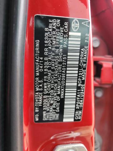 Photo 11 VIN: VNKKTUD39EA012751 - TOYOTA YARIS 