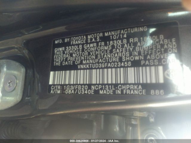 Photo 8 VIN: VNKKTUD39FA023458 - TOYOTA YARIS 