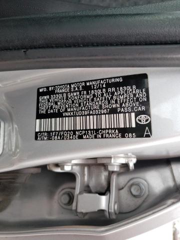 Photo 9 VIN: VNKKTUD39FA032967 - TOYOTA YARIS 