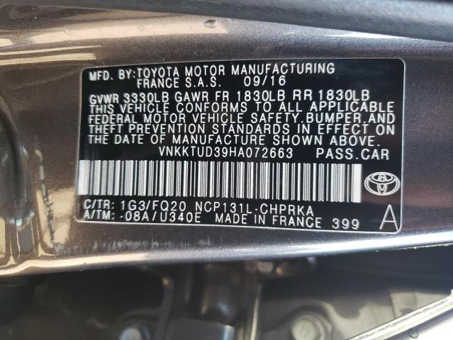 Photo 11 VIN: VNKKTUD39HA072663 - TOYOTA YARIS 