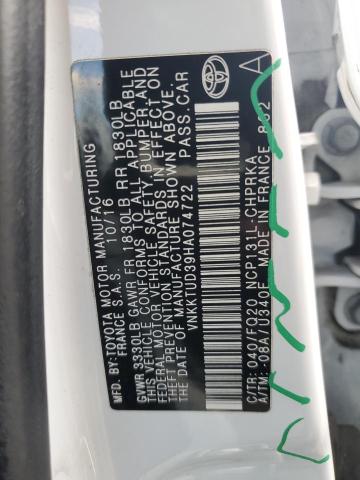 Photo 11 VIN: VNKKTUD39HA074722 - TOYOTA YARIS 