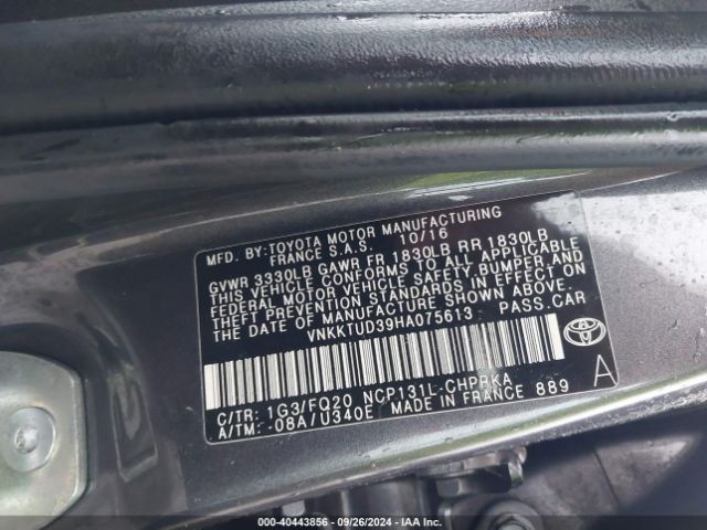 Photo 8 VIN: VNKKTUD39HA075613 - TOYOTA YARIS 