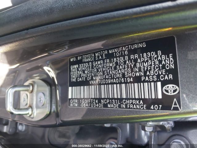 Photo 8 VIN: VNKKTUD39HA076194 - TOYOTA YARIS 