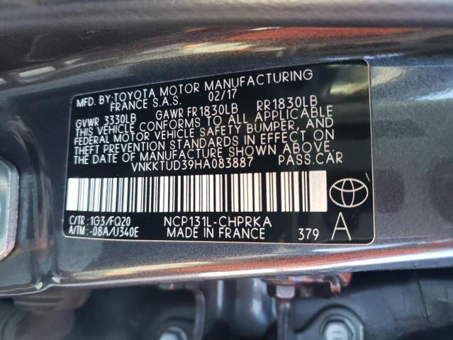 Photo 11 VIN: VNKKTUD39HA083887 - TOYOTA YARIS 