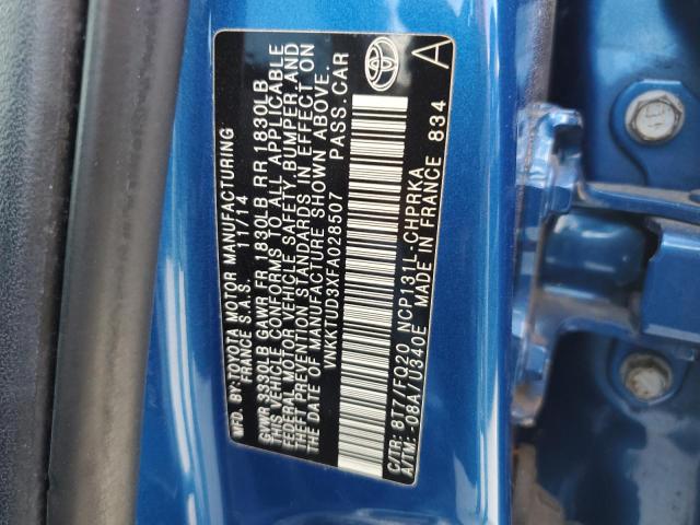 Photo 12 VIN: VNKKTUD3XFA028507 - TOYOTA YARIS 