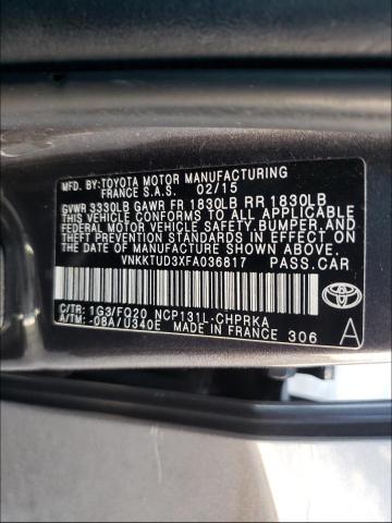 Photo 9 VIN: VNKKTUD3XFA036817 - TOYOTA YARIS 