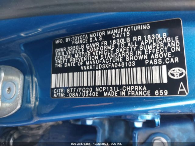 Photo 8 VIN: VNKKTUD3XFA046103 - TOYOTA YARIS 